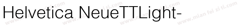 Helvetica NeueTTLight字体转换